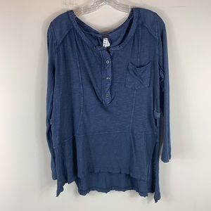 FP We the Free Faded Navy Thermal Pocket Tee